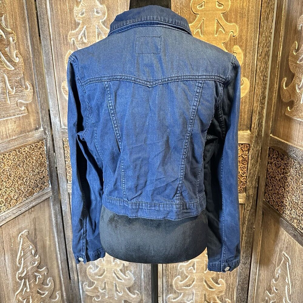 Jessica Simpson Blue Jean Denim Jacket Lightweight Cotton Size Large C12 - Picture 2 of 8